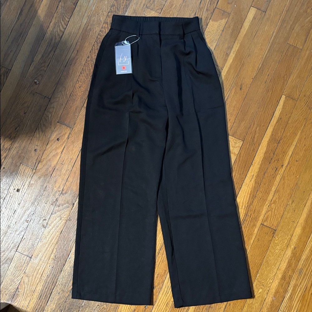 Lily Classic Black Wide Leg Trousers